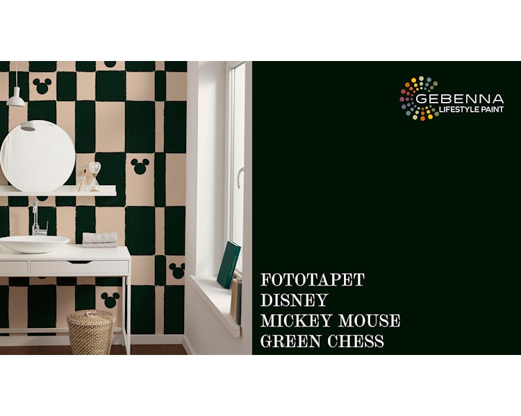 Fototapet Disney Mickey Mouse Green Chess